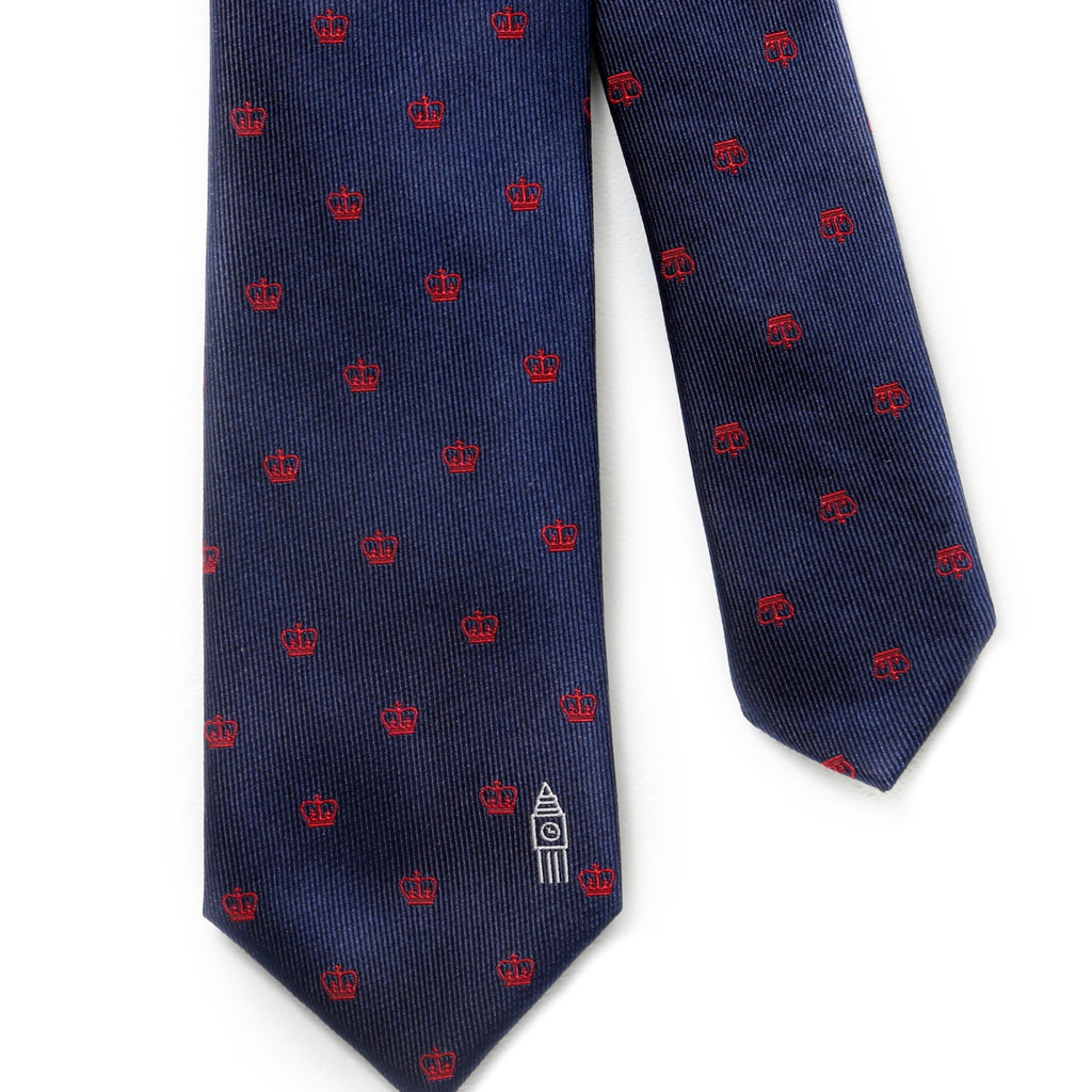 England-Great Britain Crowned Flag Tie