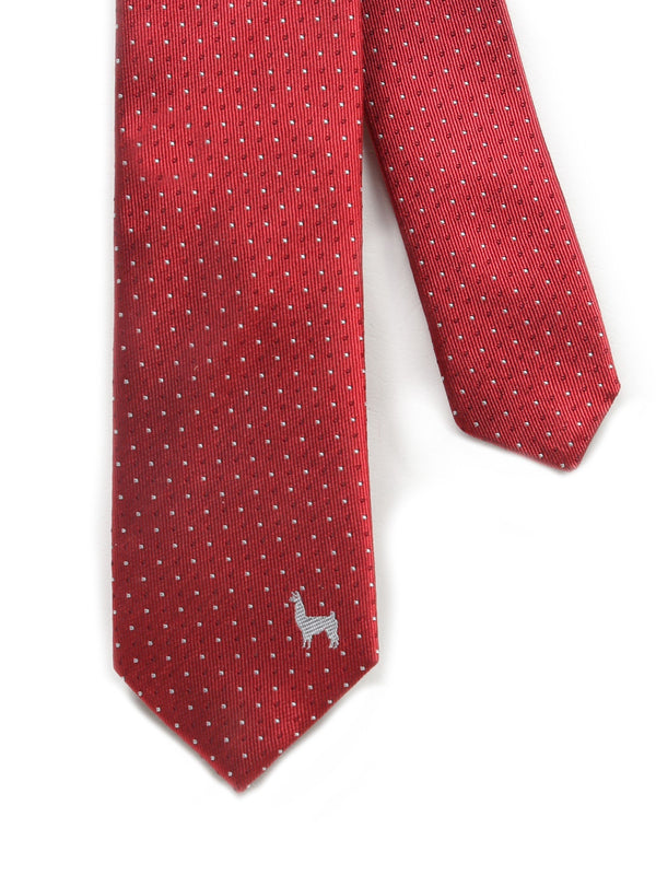 Peru Pin Dot Flag Tie